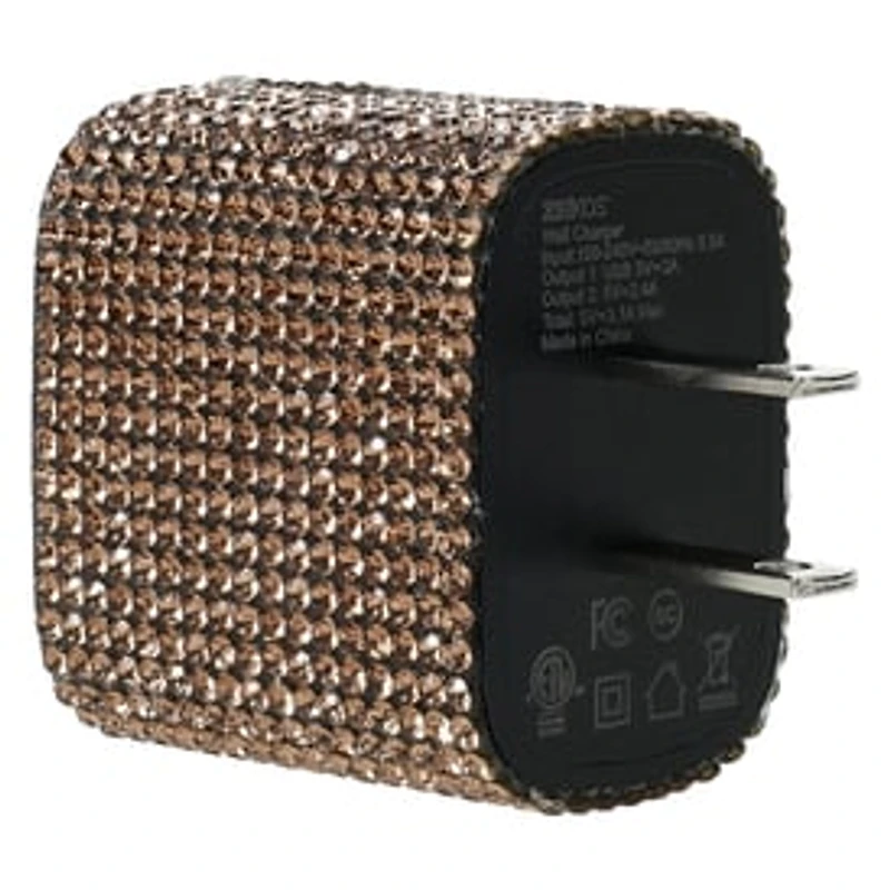 USB-A & USB-C Bling Dual Wall Charger 3.1 Amp