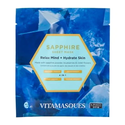 Sapphire Gemstone Face Sheet Mask