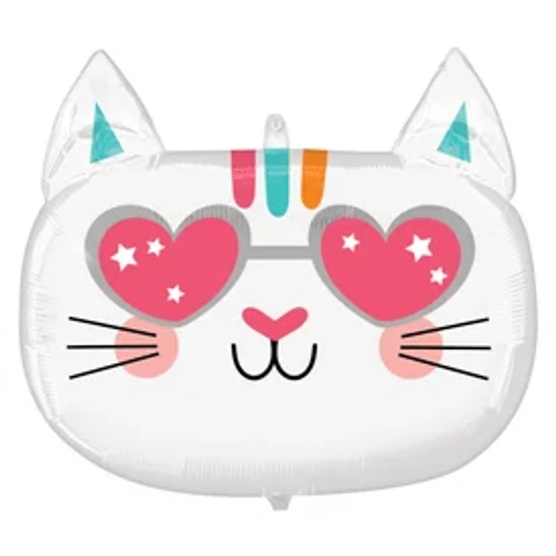 INFLATED Cat Shaped Balloon 28in