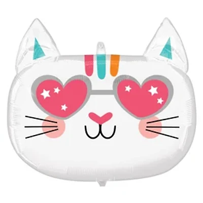 INFLATED Cat Shaped Balloon 28in