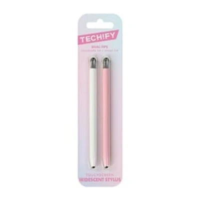 Tech!fy Dual-Tips Touchscreen Iridescent Stylus 2-Pack