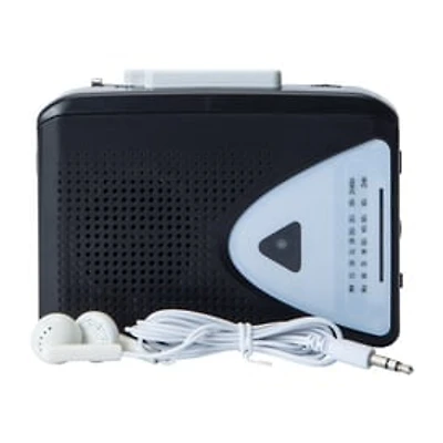 Portable Cassette Player & Earbuds