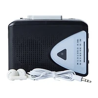 Portable Cassette Player & Earbuds
