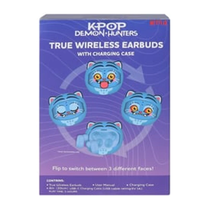 Netflix KPop Demon Hunters True Wireless Earbuds With Charging Case