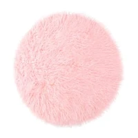 Mongolian Faux Fur Round Area Rug 36in