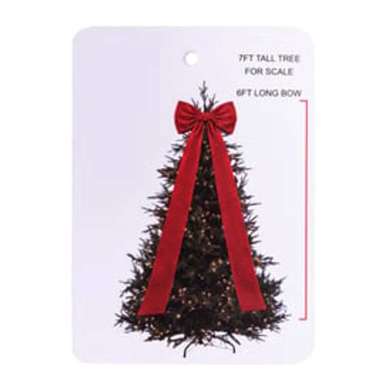 Jumbo Bow Tree Topper Décor