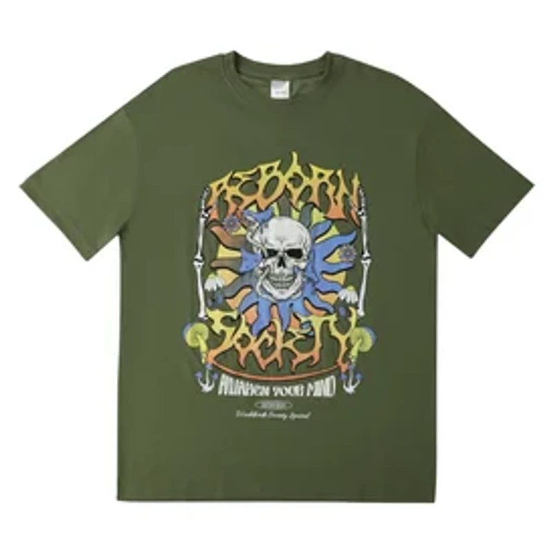Reborn Society Skull Graphic Tee