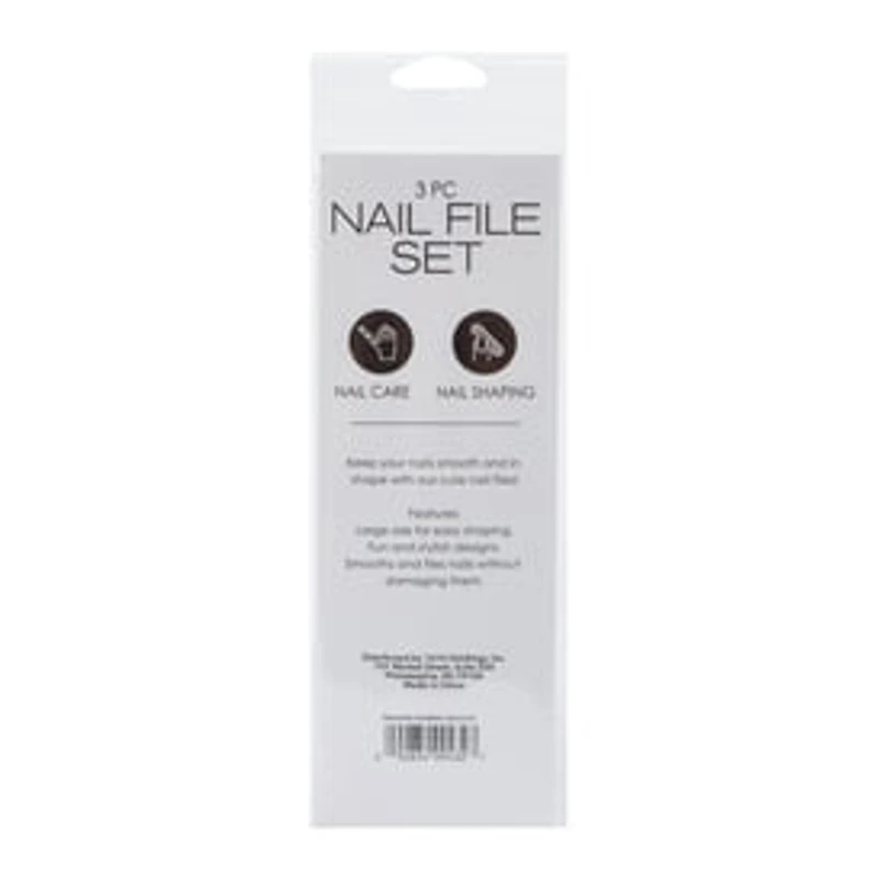 Smiley Nail File 3-Pack Set (Styles May Vary)