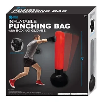 Series-8 Fitness™ Inflatable Punching Bag & Boxing Gloves