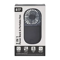 Power Bank & Portable Fan 2-In-1