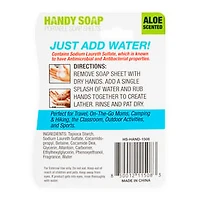 Handy Soap Paper 50-Count Portable Soap Sheets, Aloe Scent