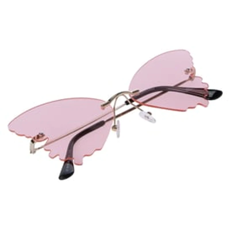 Ladies Frameless Butterfly Shaped Sunglasses