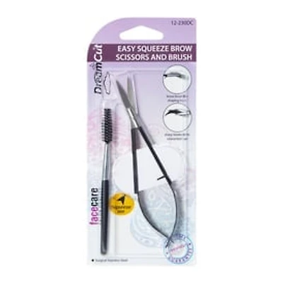 Dream Cut® Easy Squeeze Brow Scissors & Brush