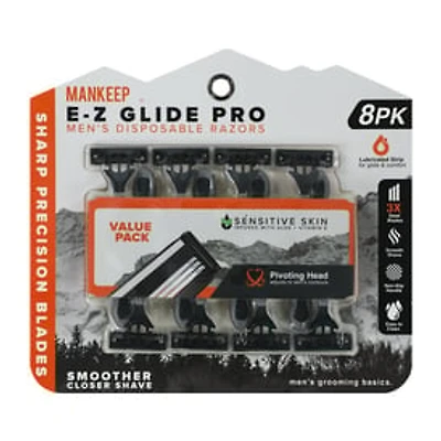 Mankeep® E-Z Glide Pro Disposable Razor 8-Pack