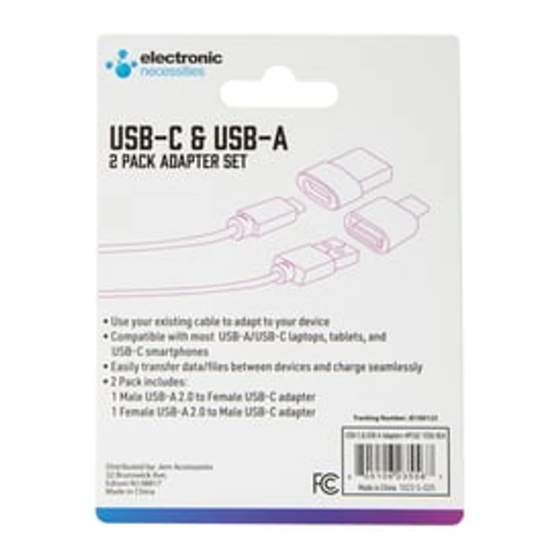 USB-C & USB-A Adapter Set 2-Pack