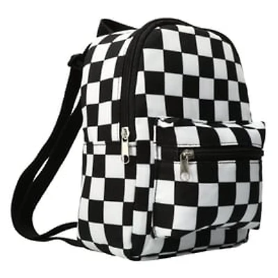 Checkered Mini Backpack 10in x 7.5in