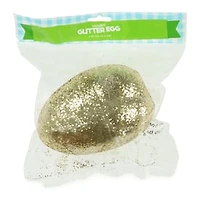 Extra Large Fillable Gold Glitter Easter Egg 6in