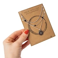 Made With Love Recycled Material Necklaces 3-Piece Set