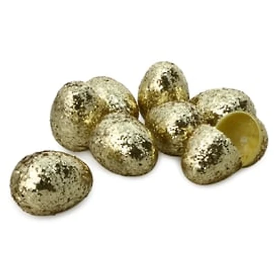 8-Count Fillable Gold Glitter Easter Eggs