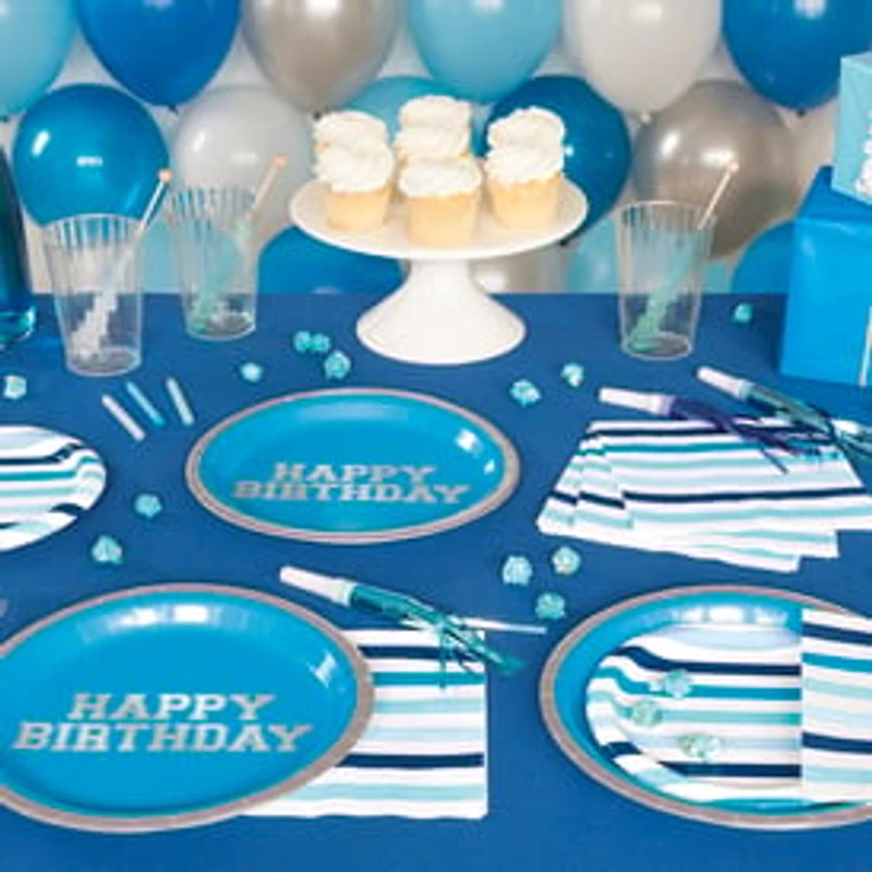 Happy Birthday Paper Plates 9in, 8-Count