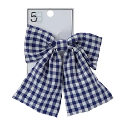 Gingham Checkered Bow Clip