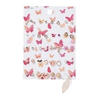 Butterfly Studs & Dangle Earrings Set, 20 Pairs