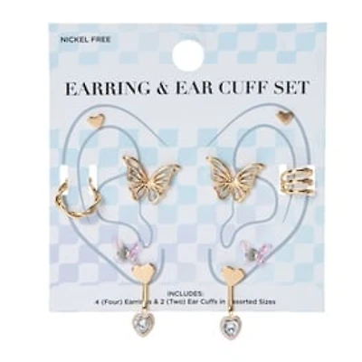 Earring & Ear Cuff Set 6-Pack