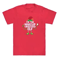 Makeup Obsessed Elf Christmas Graphic Tee