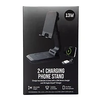 13W 2-In-1 Charging Phone Stand