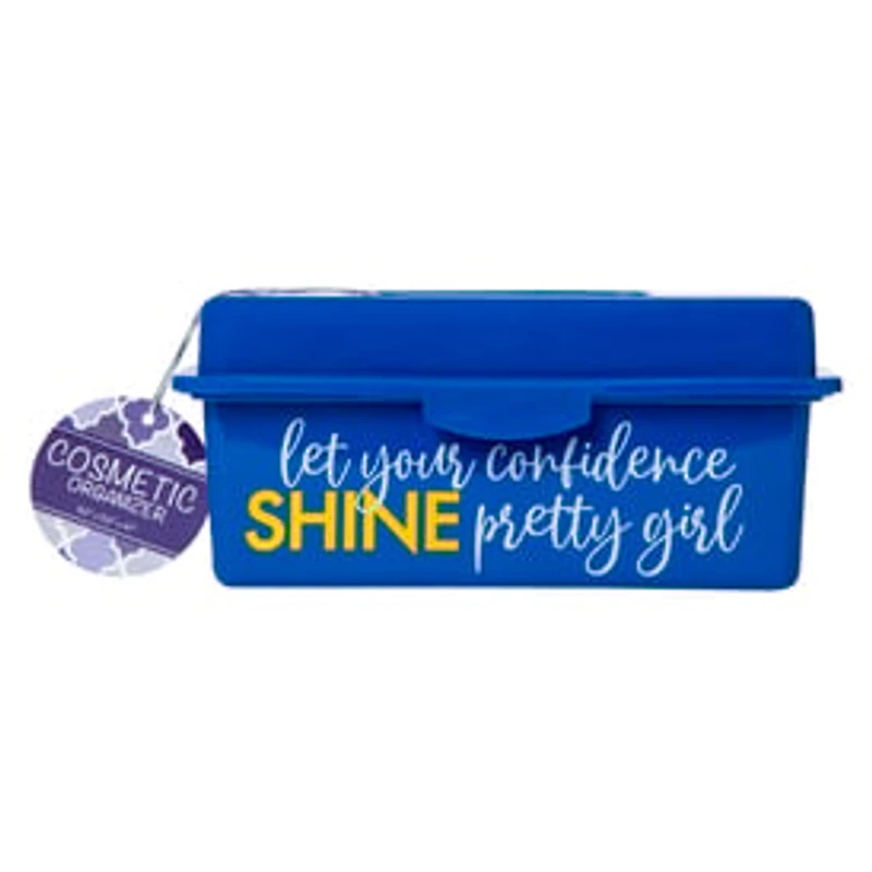 Storage Box With Organizer Tray 9.6in - Let Your Confidence Shine Pretty Girl