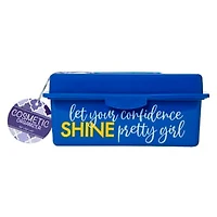 Storage Box With Organizer Tray 9.6in - Let Your Confidence Shine Pretty Girl