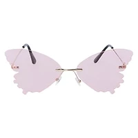 Ladies Frameless Butterfly Shaped Sunglasses