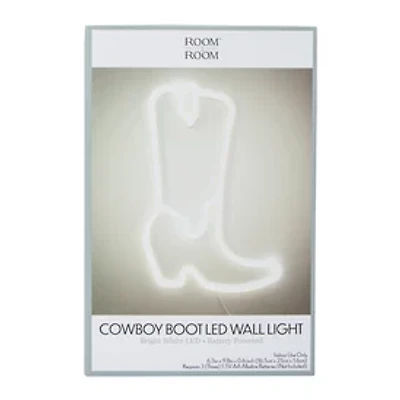 Cowboy Boot LED Wall Light 6.5in x 9.8in