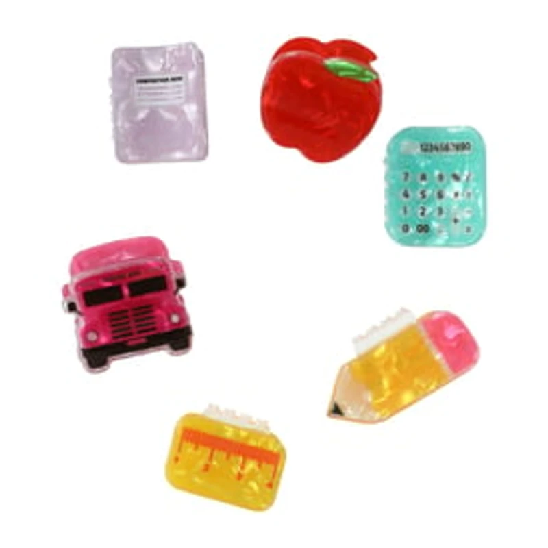 School-Themed Claw Clips 6-Pack