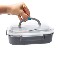 4-Piece Stainless Steel Bento Box  9.5in x 6.7in
