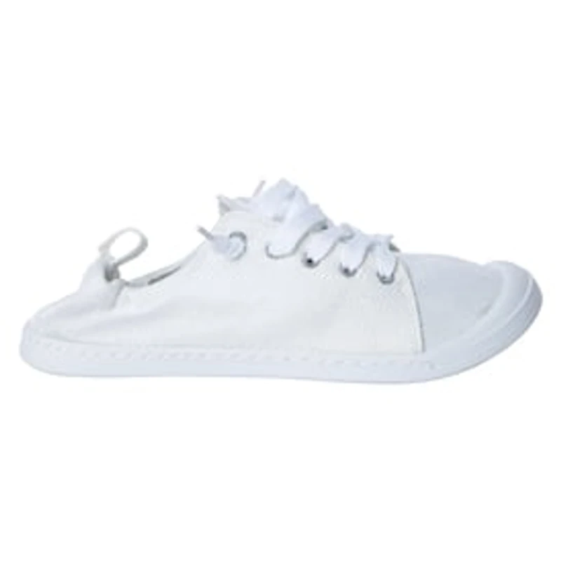 Ladies White Scrunch Back Sneakers