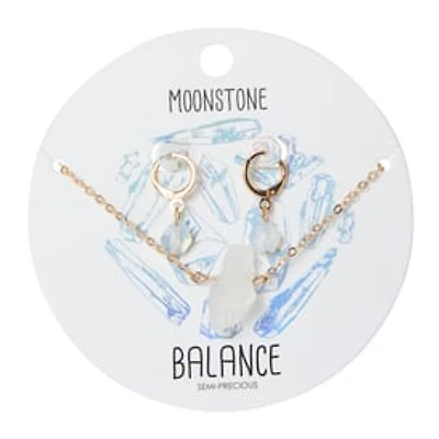 Faux Crystal Earrings & Necklace Set