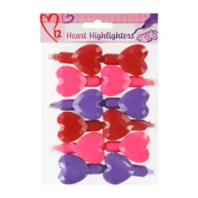 Valentine's Day Heart Highlighters 12-Pack