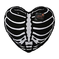 Halloween Skeleton Rib Heart Pillow