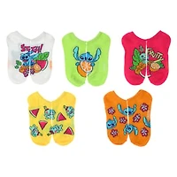 Disney Lilo & Stitch No-Show Ankle Socks 5-Pack