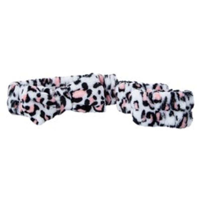 Printed Plush Spa Headband & Cuffs Set
