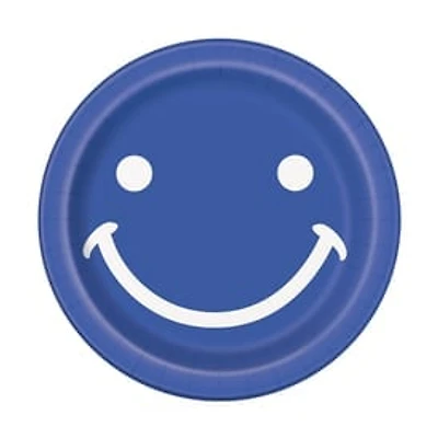 9in Happy Face Paper Dinner Plates 8-Count