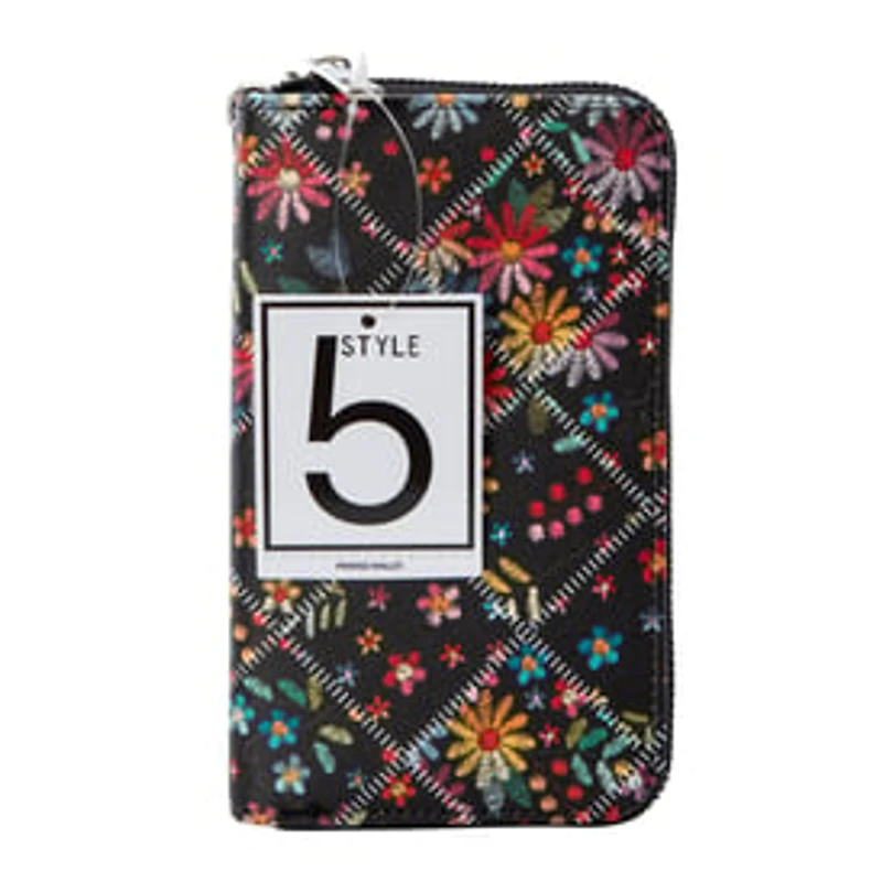 Printed Zipper Wallet 6in