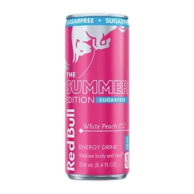 Red Bull Summer Edition White Peach Energy Drink 8.4oz