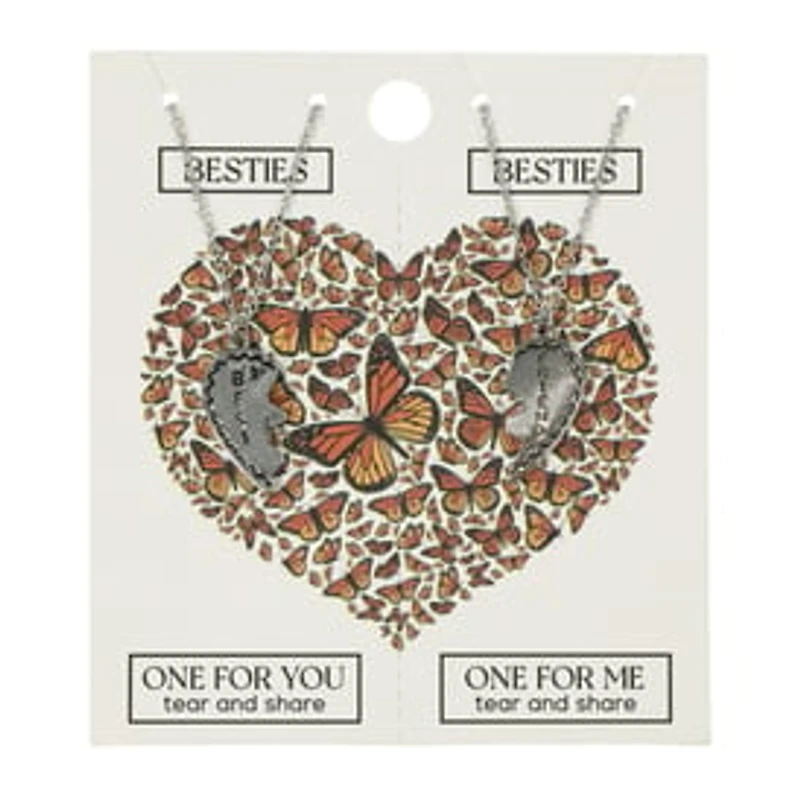 Bff Heart Necklaces 2-Piece Set