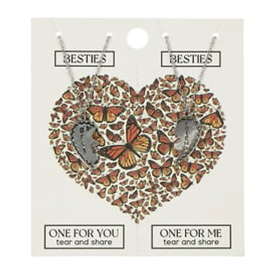 Bff Heart Necklaces 2-Piece Set