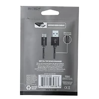 4ft Chrome Braided Micro-USB Cable