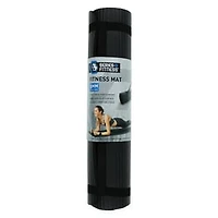 Series-8 Fitness™ Extra Thick Black Yoga Mat With Carrying Strap 68in x 24in x 0.3in