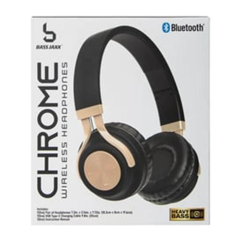 Bass Jaxx™ Chrome Wireless Headphones