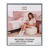 Inflatable Ottoman With Plush Cover